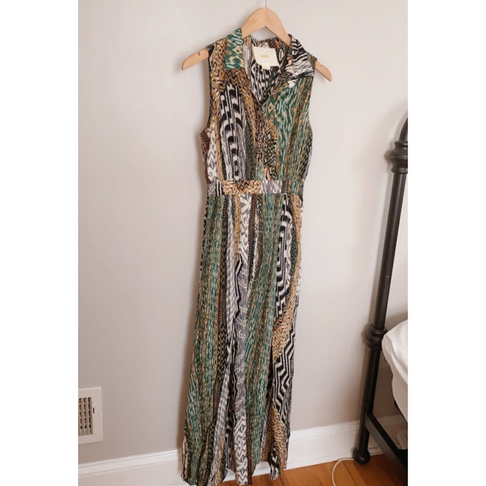 ANTHROPOLOGIE PRINTED MIDI DRESS
